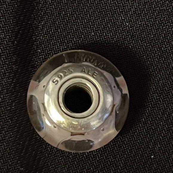 Pandora Murano Pink Looking Glass Charm – Sterling Silver Core – Retired - Picture 6 of 6